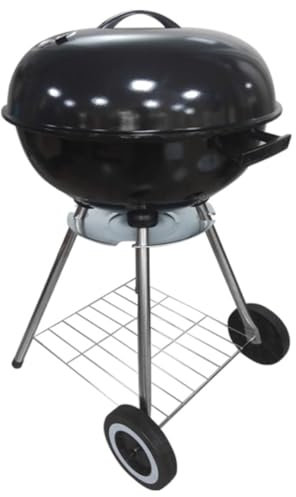 Grill, Edelstahl, tragbar, Ständer mit 2 Rädern mit Chromgrill für Outdoor-Kochen, Camping, Wandern, Picknicks, Smoker, BBQ für Picknick, Garten, Terrasse, Camping, Reisen