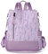 SODOLLEE Donna Zaino Antifurto Casuale Signora Zainetto Tasche Multiple Zaini Borse a Tracolla Impermeabile Poliestere Backpack Lavoro Università Viaggio Daypack Viola