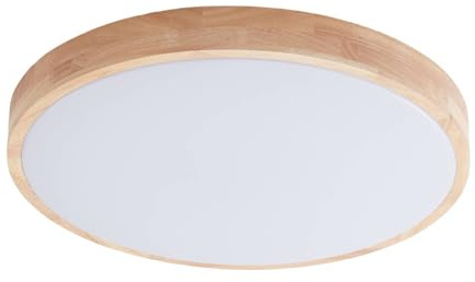 Lindby LED Smart Home Deckenlampe Innes dimmbar (Modern) aus Holz (1 flammig,) - Deckenleuchte Lampe Wohnzimmerleuchte