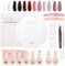 Lemecima Gel Nail Polish Starter Kit - 6 Colours Soak Off Gel Polish Set with 198W Shell Shape Nail Lamp & Glossy & Matte Top and Base Coat Manicure Tools for Beginners