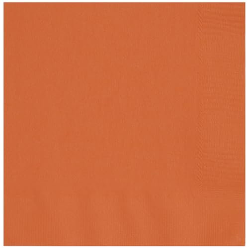 Unique 80771 - Serviettes en Papier - 13cm - Couleur Orange, Paquet de 20 (Lot de 1)