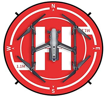 STMKB Drohnen-Landeplatz, 110 cm (3,3 Fuß) Großer, Wasserdichter, Faltbarer Flugzeug-Startplatz, Stahldrahtseil Und 600D Dickes Nylonmaterial, Geeignet Für Große Drohnen