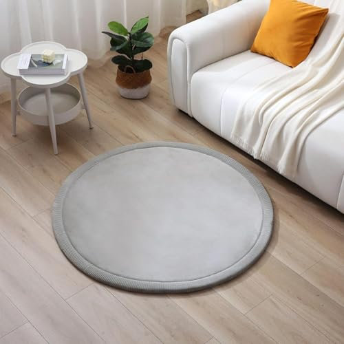 Wolkenweiche Spielmatte Baby 120x120x2,5cm, grau – Kinderzimmer Teppich mit hochwertigem Memory-Schaum – Krabbelmatte Baby mit Rutschfester Unterseite – Krabbeldecke, Kinderteppich, Tatami Matte