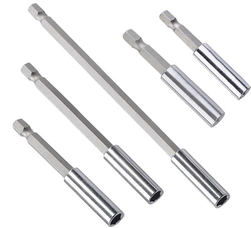 Anboo Magnetic Bit Holder Set, Hexagonal Shank Extension Bit Extension for Cordless Screwdriver for Electric Drill, Screwdriver 50/60/75/100/150 mm, Pack of 5