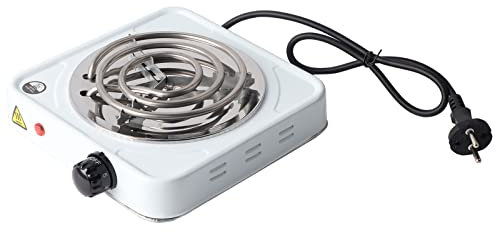Quemador de bobina de placa de cocción eléctrica de 1000 W, placa calefactora de cocina con termostato ajustable, placa calefactora eléctrica de carbón de leña para carbón