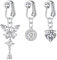 NIUSIMAN Fake Bauchnabelpiercing Chirurgenstahl Clip auf Bauchnabelpiercing für Frauen Mädchen 3 Stück CZ Dangle Faux Bauchnabel Schmetterling Herz Bauch Piercing Non Piercing Schmuck