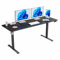 ERGOMAKER Elektrischer Höhenverstellbarer Schreibtisch 170x60cm (66.9x23.6), Höhenverstellbarer Tisch mit Spleißplatte (Schwarzes Gestell + Schwarze Tischplatte)