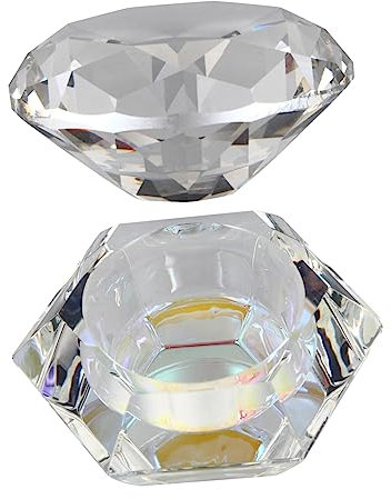 OSOLADY Crystal Cup Lid for Nail Polish Glass Jar Lid Tight -purpose Container for Travel