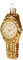 BRUBAKER Armbanduhr Gold - Handbemalte Weihnachtskugel aus Glas - 12,5 cm Baumkugel - Luxus Uhr - Dekoration für Damen und Herren - Mundgeblasener Christbaumschmuck - Deko Anhänger