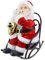 EHJRE Weihnachtsmann Ornament, Weihnachtsmann Figur mit Musik, Mini Weihnachtsfiguren, Saxophon