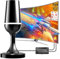 DVBT2 Antenne, DVB-T/DVB-T2-Antenne, Stärkere Stabantenne für digitales Fernsehen/Digital TV/DAB Radio/DVB-T2 Tuner Stick, Maximale Signalqualität - Mit Magnetfuß 3m Kabel