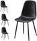 Stanew - Juego de 4 sillas de Comedor, Estilo Vintage y escandinavo, con Patas de Metal, Apto para Comedor, salón, Dormitorio, Cocina y Oficina, Color Negro