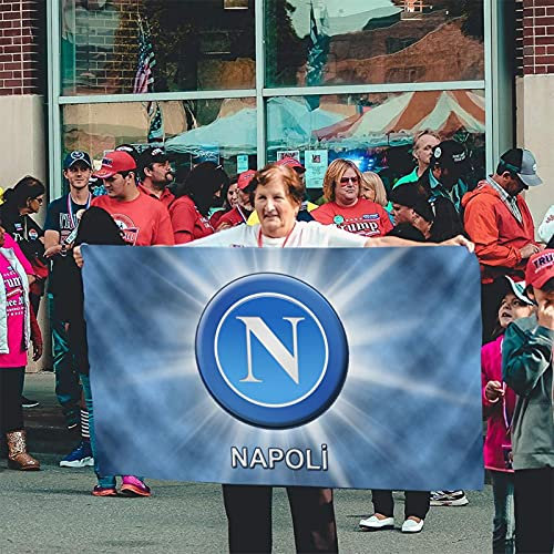 Bandiera Da Giardino Napoli Calcio 2017 Bandieradacortile Colore Vivido Outdoorbandiera Durevole Bandiere Decorative Per Celebrazioni Festival All'Esterno 90X152CM