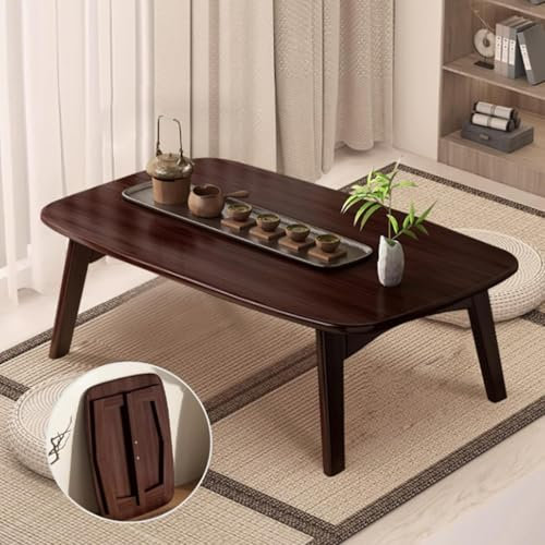 LKYLGYU Japanischer Klapptisch aus Bambusholz zum Sitzen und Lernen auf dem Boden (80 x 40 x 26 cm)