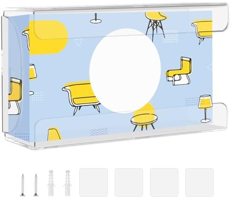 Glove Box Holde Wall Mount, Acrylic Glove Dispenser,Clear Wall Dispenser Mask Organizer Storage Rack for Medical, Latex, Nitrile, Exam, Disposable Gloves, Tissues Box Cover Holder