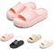 GemChve Claquettes Hommes Chaussons Femme Antidérapant Sandales Pantoufles Confortable Unisex Epaisse Foam Slides pour Maison, Jardin, Salle de Bain, Piscine, Plage Pink 35/36EU