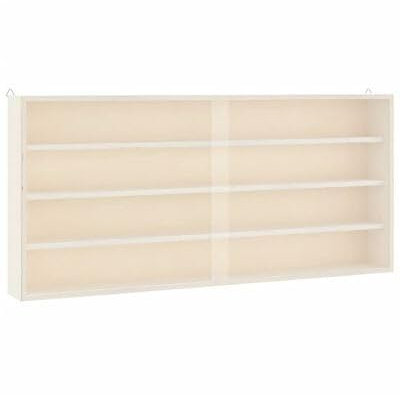 plplaaoo Sammlervitrine aus Holz mit Türen 80x8,5x37 cm