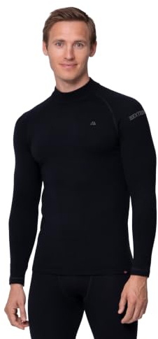DANISH ENDURANCE Merino Thermo Shirt Herren, Schwer 250 g/m² | Merino Thermo Shirt, Geruchshemmend & Atmungsaktiv, für Skifahren & Wandern bei extremer Kälte, Thermounterwäsche Herren