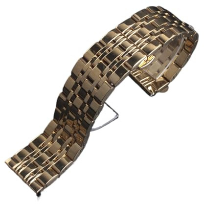 Cong Yi Bracelet de montre en métal en acier inoxydable 16mm 18mm 20mm 20mm Montre Bracelet Bracelet Bracelet Noir Argent Rose Gold(Gold,18mm)