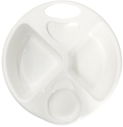 Dreambaby Top & Tail Bowl, Everyday Usage, Top & Tail Bowl for Baby's Baths, 2 Separate Areas for Top and Tail Sponges, Ergonomic Design, Lightweight & Portable, Easy Clean, 0m+, Bright White