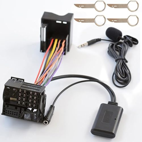 Gettimore Bluetooth Aux-In Audio-Kabelbaum-Adapter für Ford Focus MK2, Fiesta MK6, Mondeo MK3/MK4, C-Max, Kuga Mk1, S-Max MK1, Galaxy