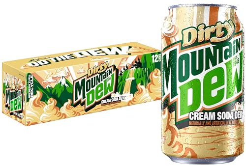 Mountain Dew Soda Pop, Dirty Mountain Dew, Cream Soda Dew, 355 ml Dosen, 12 Stück