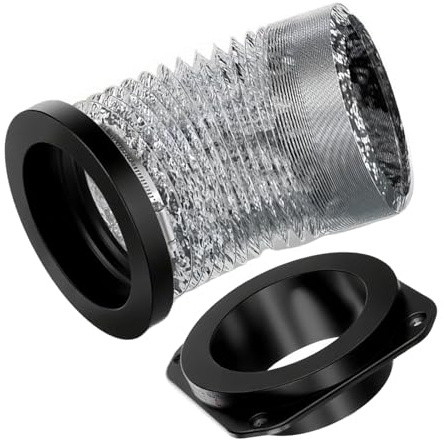 Xiuganpo Trockner-Entlüftungsanschluss-Set, Magnetische Trockner-Entlüftungskupplung aus Aluminiumlegierung mit Edelstahlklemme, Erstklassige Luftdichtheit, 14-Zoll-Übergangsschlauch,