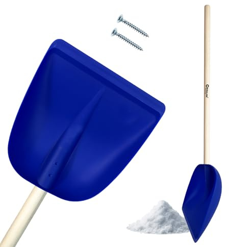 Crisalide® Pala Multiuso da Neve con Manico in Legno di Faggio 135 cm – Badile Professionale Leggero e Resistente – Ideale per Neve, Detriti, Auto, Casa, Giardino – Lama in Plastica Rinforzata + Viti