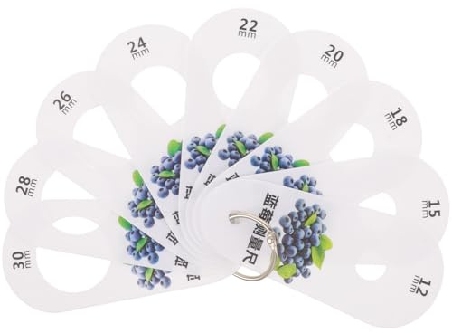 PLAFOPE Misuratore per Mirtilli Calibro per Diametro Righello per Misurazione di Frutta Strumento di Misurazione del Diametro di Mirtilli di Diverse Dimensioni Materiale Plastico Durevole