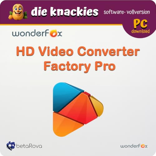 die knackies - WonderFox HD Video Converter Factory Pro für PC 1 Gerät 1 Jahr | Jahreslizenz | All-in-One Video Konverter, Compressor, Screen Recorder & Downloader