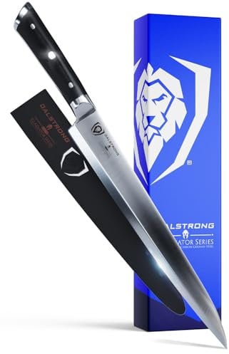 DALSTRONG Yanagiba Sushi & Slicing Knife - 10.5 inch - Gladiator Series Elite - Forged German High Carbon Steel - Black G10 Handle - Asian Vegetable Knife - Sheath Included - NSF Certified