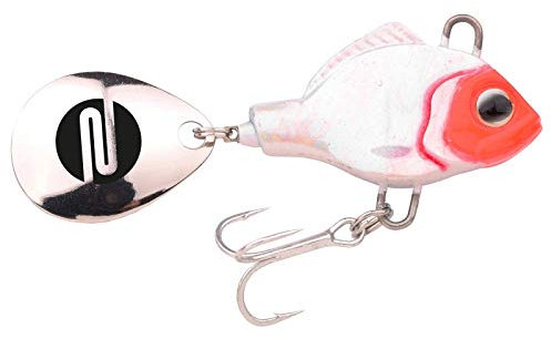 SPRO ASP Spinner UV– Searchbait mit original Gamakatsu Haken zum Angeln auf Raubfisch, Spinnangeln, Gewicht:18g, Farbe:White Bleeder UV