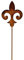 Manufaktur Lichtbogen Rost Gartenstecker Lilie 60 cm