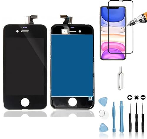 Mobilevie Ecran Replacement Compatible avec iPhone 4S Noir : Écran LCD Tactile de Haute Qualité sur châssis