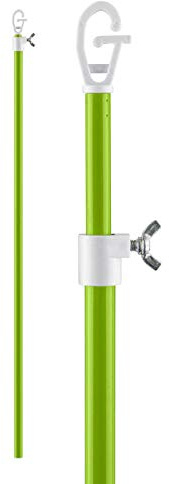 Bettina Clothes Line Prop Heavy Duty Telescopic Washing Line Extendable to 2.4m Clothes Pole Support Green (1)