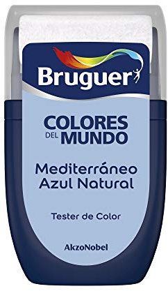 Bruguer Tester Colores del Mundo Pintura para paredes monocapa Mediterráneo Azul Natural