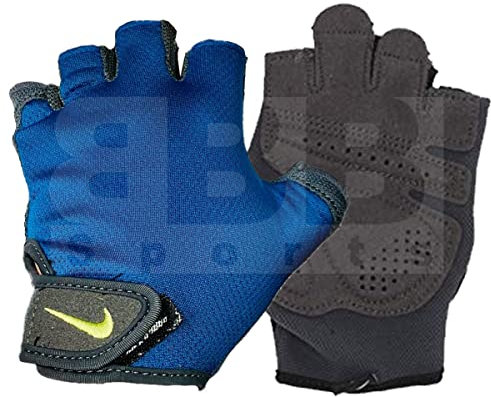 Nike Herren Essential Fitness-Handschuhe, Blau | Gelb Medium