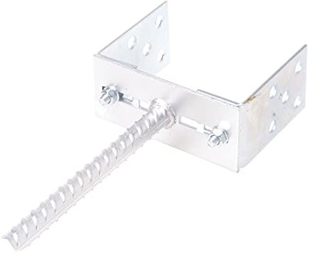 Aqbau® U Pfostenträger Verstellbar 0-160 mm pfostenträger zum einbetonieren Pfostenanker für holzpfosten U-Form pfostenschuh einbetonieren stützenschuh