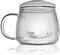 The Exotic Teapot - Ribbed Glass Mug Infuser, 400ml, Removable Filter and Lid for Loose Leaf Tea