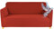 Poligino Sofabezug 2 Sitzer Wasserdicht, Sofahusse Elastisch Universal, Sofa Cover Stretch 2 Sitzer (130-170 cm) Orange