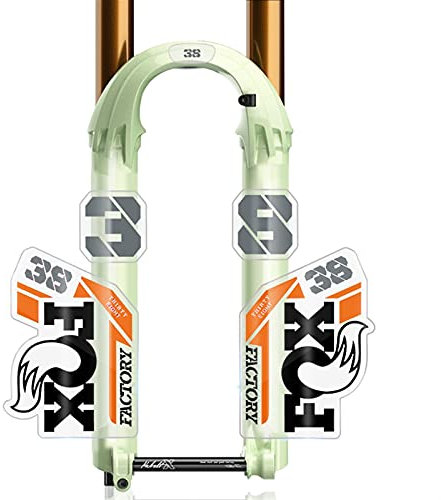 BINGYUAN Fahrradgabel Aufkleber F-o-x38 Vordere Gabel Aufkleber Mountainbike Vordere Gabel Aufkleber F-O-x 38 Fahrradfarbe Wechseln wasserdichte Aufkleber (Color : Black Gray orange)