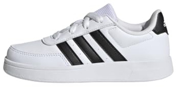 adidas Unisex Kids Breaknet Lifestyle Court Lace Shoes, Cloud White / Core Black / Core Black, 1 UK