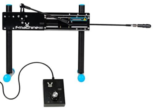 F-MACHINE Sex Machine Pro 4 for Women & Men, Automatic Quiet Thrusting Device with Long Stroke, Adjustable Thrust Depth & Leg Position, High Performance, Premium Toy with Remote Controller (Black)