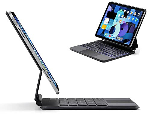 Funda magnética para iPad Mini de 6ª generación, Soporte voladizo Flotante, Teclado retroiluminado multitáctil para iPad Mini 6 (Negro)