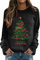 Weihnachtspullover Damen Plus Size Weihnachts Pullover Christbaum Cat Weihnachts Pullis Lustig Hässlich Aesthetic Ugly Christmas Sweater Weihnachts Tshirt Sweatshirt Xmas Pulli Shirt Weihnachts Hoodie