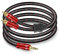 SKW Cable de 3,5 mm a 2 x RCA - Doble blindaje RCA a jack para conectar smartphones, tablet o PC a un amplificador HiFi (2 m, rojo)