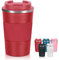 AKHTART 380ml Travel Mug for Hot & Cold Drinks with Leakproof Lid, Stainless Steel Insulated Coffee Double Walled Thermal Mug, Portable Reusable Cup Travel/Office/School(Red)
