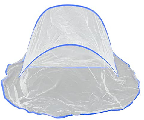 SALUTUYA Copertura Pieghevole per zanzare, Copertura Anti zanzara in Materiale Leggero Anti zanzara per la casa(Blu)