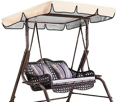 Replacement Canopy Swing Seat Chair,Swing Chair Canopy Replacement,Waterproof/UV Resistant Swing Canopy Cover, Cover Patio Cover Top Garden