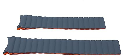 System-S Armband 20 mm aus Silikon magnetisch für Samsung Galaxy Watch 5 4 in Grau Orange